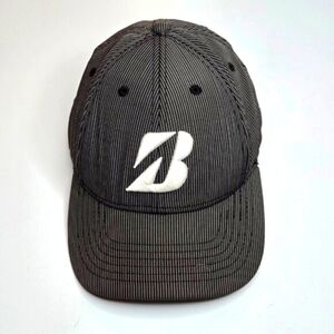 Bridgestone Golf Gray Stripe Adjustable Strap Cap Hat